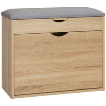 Load image into Gallery viewer, HOMCOM Multifunctional Shoe Bench with Cushion &amp; Storage for Stylish Entryways
