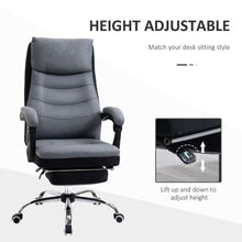 Load image into Gallery viewer, Executive Office Chair Swivel Reclining Chair w/ Retractable Footrest Vinsetto
