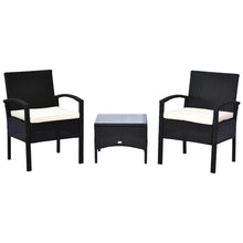 Load image into Gallery viewer, Outsunny Chic 2-Seater Rattan Bistro Set - Durable Steel Frame for Outdoor Bliss
