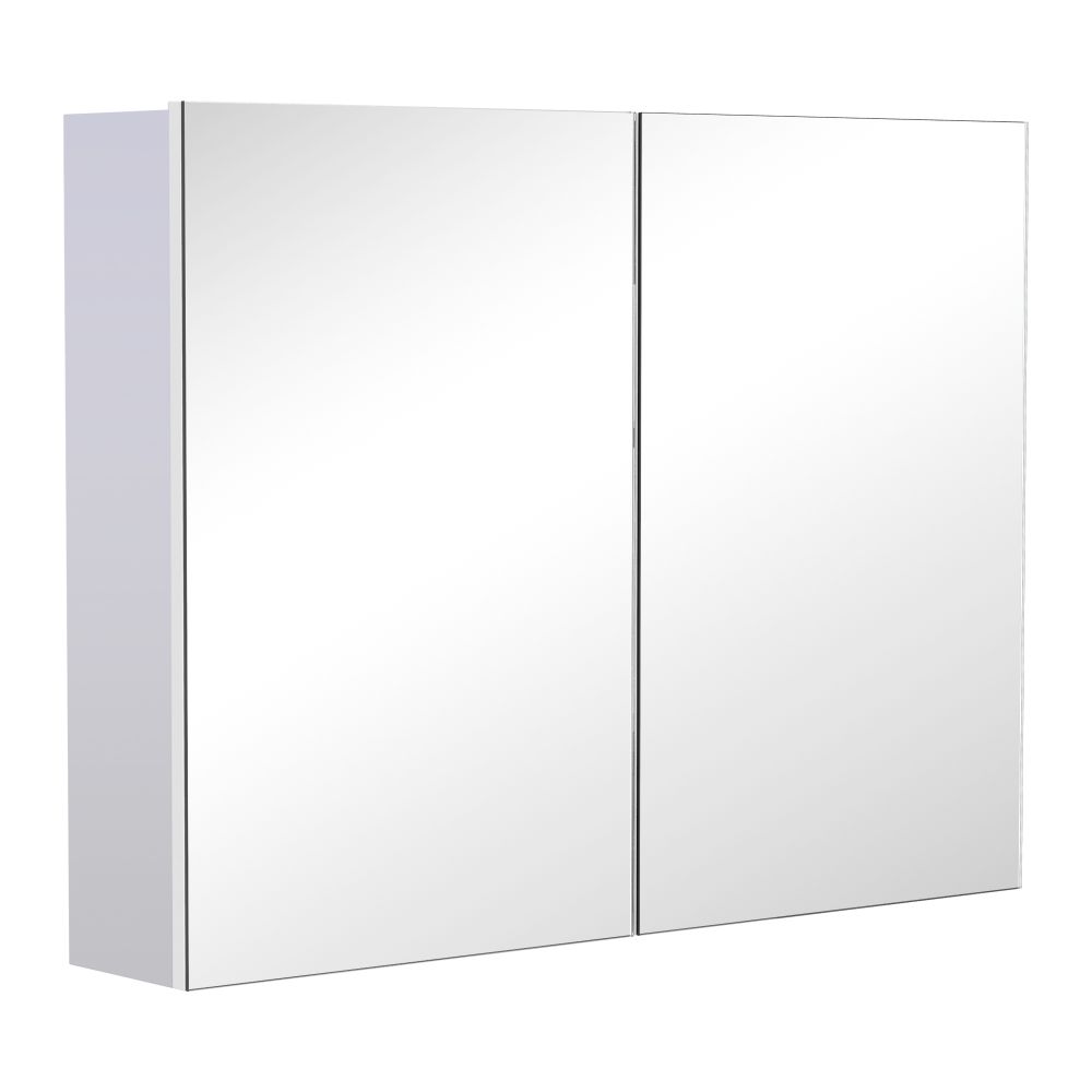 Modern Double Door Wall-Mounted Mirror Cabinet - Space-Saving Bathroom Storage