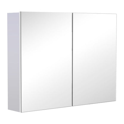 Modern Double Door Wall-Mounted Mirror Cabinet - Space-Saving Bathroom Storage