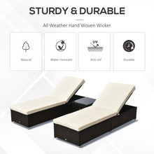 Load image into Gallery viewer, Effortless Elegance: 3-Piece Rattan Lounger Set for Ultimate Outdoor Relaxation
