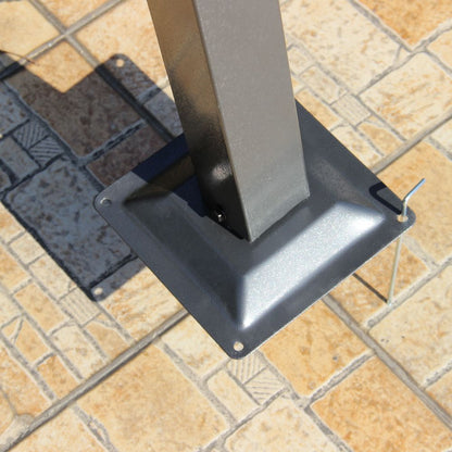 Versatile 3.5M Metal Pergola Gazebo with Easy Retractable Canopy – Grey Steel