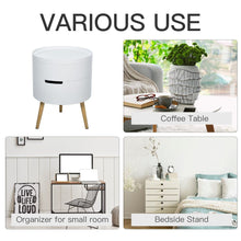 Load image into Gallery viewer, Versatile 3-In-1 White Side Table: Stylish Storage &amp; Tray for Every Room
