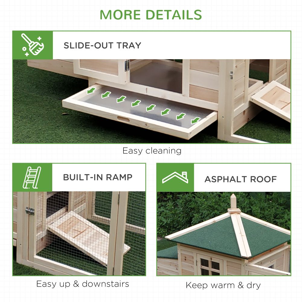 PawHut Deluxe Wooden Chicken Coop: Safe, Spacious & Stylish Pet Sanctuary