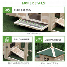 Load image into Gallery viewer, PawHut Deluxe Wooden Chicken Coop: Safe, Spacious &amp; Stylish Pet Sanctuary
