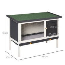 Load image into Gallery viewer, Spacious Wooden Rabbit Hutch with Openable Roof &amp; Easy Cleaning Tray
