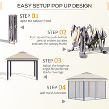 Load image into Gallery viewer, Adjustable Pop-Up Gazebo Canopy Tent with Carry Bag – Ultimate Outdoor Shade

