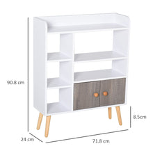 Load image into Gallery viewer, Stylish Multi-Compartment Particle Board Bookcase – Modern Storage Solution
