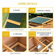 Load image into Gallery viewer, Deluxe 2-Level Wooden Rabbit Hutch with Water-Resistant Roof &amp; Easy-Clean Tray
