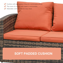 Load image into Gallery viewer, 6-Piece Rattan Wicker Sofa Set with Cushions &amp; Storage Tables - Outdoor Comfort
