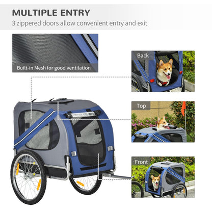 Adventure Pet Bicycle Trailer - Durable, Water-Resistant Carrier for Dogs & Cats