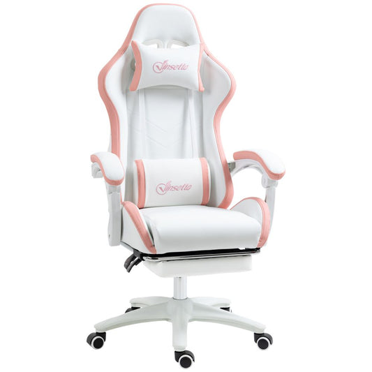 Vinsetto Pink Racing Gaming Chair: Recline, Relax, Game On!