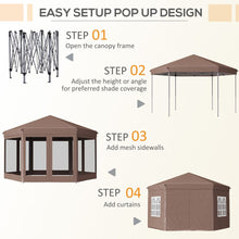 Load image into Gallery viewer, Outsunny 4m Hexagonal Metal Frame Garden Gazebo - Stylish Shelter &amp; Privacy
