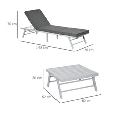 Load image into Gallery viewer, Versatile 3-Piece Garden Seating Set: Grey Convertible Sofa &amp; Coffee Table
