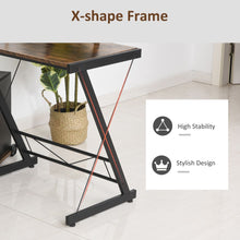 Load image into Gallery viewer, Industrial Chic L-Shaped Gaming Desk with Storage - Ultimate Workspace Solution

