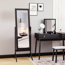 Load image into Gallery viewer, Elegant Freestanding Dressing Mirror with Adjustable Angle - Dark Brown Frame
