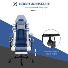 Load image into Gallery viewer, Ultimate Comfort Luxe Gaming Chair with Footrest &amp; Recline - Red/Blue
