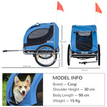 Load image into Gallery viewer, Stylish Pet Bike Trailer: Safe Travel Carrier for Small Dogs &amp; Cats
