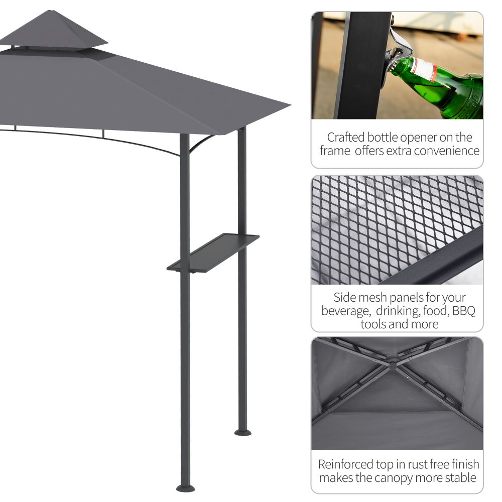 8ft Double-Tier BBQ Gazebo Canopy: Your Ultimate Outdoor Cooking Oasis