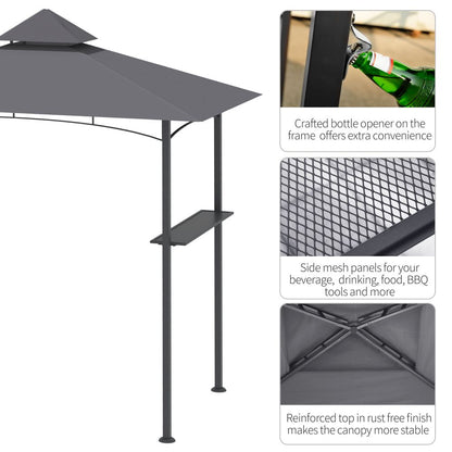8ft Double-Tier BBQ Gazebo Canopy: Your Ultimate Outdoor Cooking Oasis