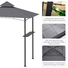 Load image into Gallery viewer, 8ft Double-Tier BBQ Gazebo Canopy: Your Ultimate Outdoor Cooking Oasis
