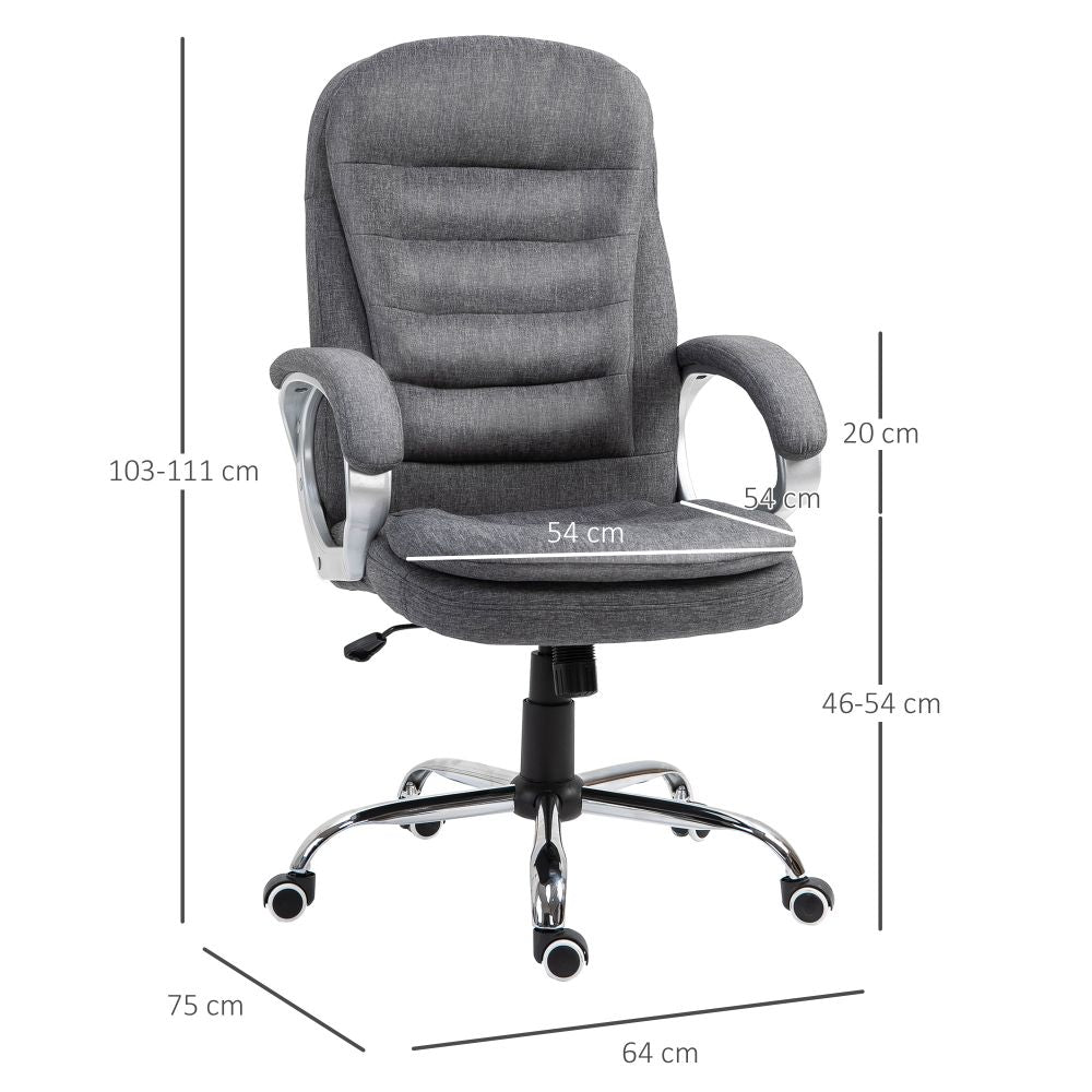 Office Chair Rock 360 Degree Swivel Adjustable Height Lumbar Support Vinsetto