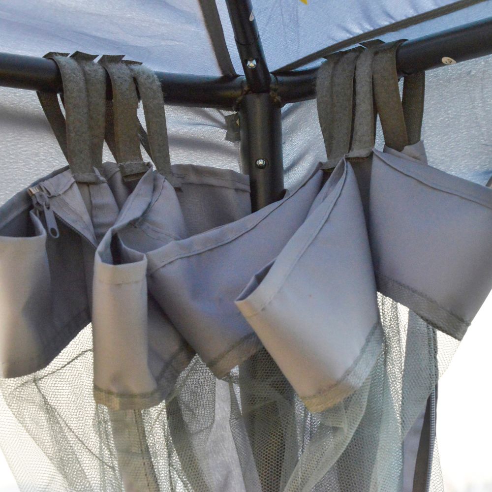 Outsunny 3x3M Metal Gazebo Canopy - Elegant 2-Tier Roof for Garden Parties