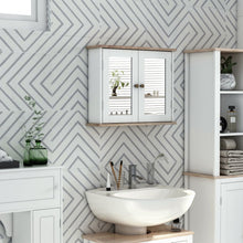 Load image into Gallery viewer, Space-Saving Wall-Mounted Double Door Mirror Cabinet for Stylish Storage

