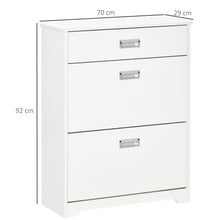 Load image into Gallery viewer, Elegant Tipping Shoe Cabinet: Stylish Entry Organizer for 16 Pairs
