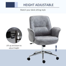 Load image into Gallery viewer, Vinsetto Ergonomic Swivel Office Chair - Chic Light Grey Comfort for Home
