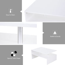 Load image into Gallery viewer, Modern 2-Tier White Coffee Table: Sleek Storage &amp; Display Solution
