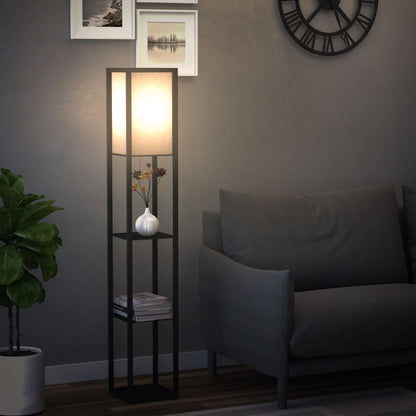 Illuminate & Organize: 4-Tier Stylish Shelf Floor Lamp with Ambient Light