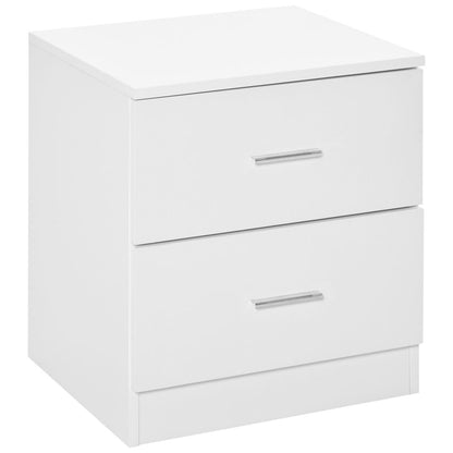 Elegant 2-Drawer Nightstand - Chic Bedside Table for Smart Storage Solutions