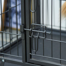Load image into Gallery viewer, Secure &amp; Spacious 78x109cm Metal Dog Cage with Locking Door &amp; Wheels
