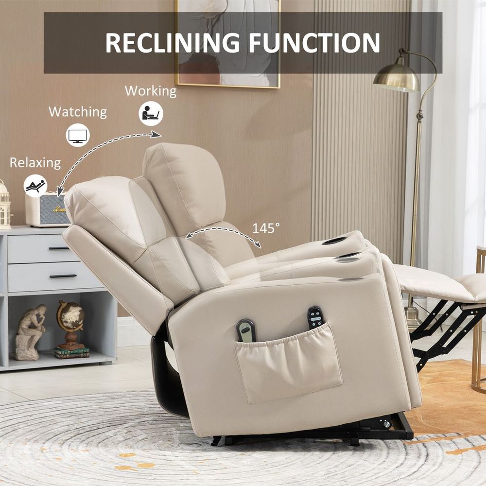 HOMCOM Power Lift Recliner Chair with Vibration Massage & Heat - Comfort Unleashed