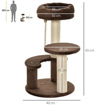 Load image into Gallery viewer, PawHut Deluxe Cat Tree: 2 Perches, Scratch Post &amp; Fun Hanging Rope!
