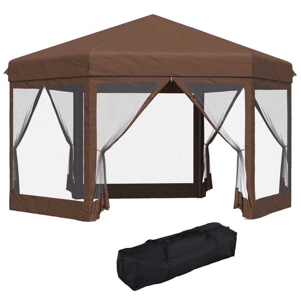 Adjustable Hexagonal Gazebo with Mosquito Net - Versatile Outdoor Shelter!