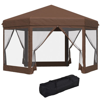 Adjustable Hexagonal Gazebo with Mosquito Net - Versatile Outdoor Shelter!