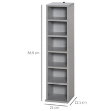 Load image into Gallery viewer, Dual Adjustable CD Media Tower Rack - Stylish Grey Storage Solution
