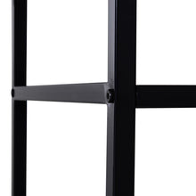 Load image into Gallery viewer, Industrial Elegance: Black &amp; Brown Steel Frame TV Stand with Multi-Level Storage
