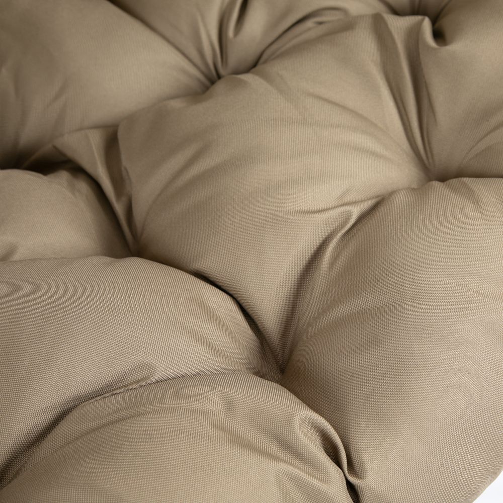 Cozy Khaki Hanging Egg Chair with Stand & Cushion – Perfect for Relaxation!