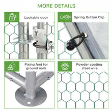 Load image into Gallery viewer, Spacious Outdoor Metal Walk-In Chicken Coop Run with Weather-Resistant Cover
