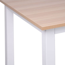 Load image into Gallery viewer, Modern Oak Grain Computer Desk with Durable White Metal Frame - Stylish &amp; Functional
