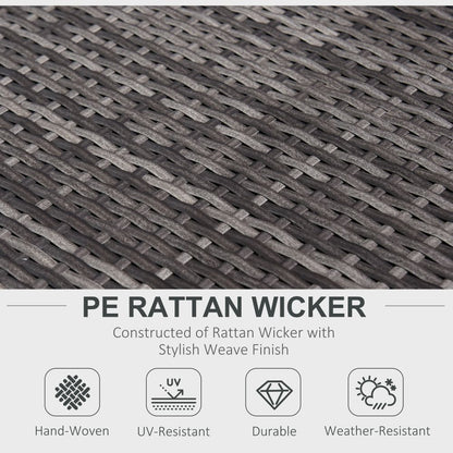 Outsunny Grey 6-Seater Rattan Sofa Set with Cushions - Stylish Comfort Awaits!