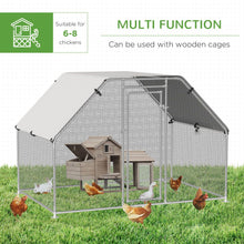 Load image into Gallery viewer, Spacious Outdoor Metal Walk-In Chicken Coop Run with Weather-Resistant Cover
