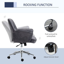 Load image into Gallery viewer, Vinsetto Ergonomic Swivel Desk Chair - Stylish Comfort in Deep Grey

