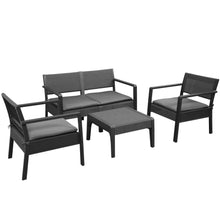 Load image into Gallery viewer, Stylish 4-Piece Rattan-Effect Garden Sofa Set with Cushions by Outsunny
