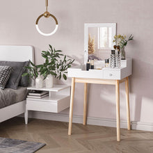 Load image into Gallery viewer, Dressing Table Desk Flip-up Mirror 2 Drawers Bedroom Makeup White HOMCOM

