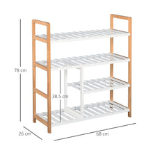 Load image into Gallery viewer, Elegant 4-Tier Wooden Shoe Rack - Stylish Storage for 11 Pairs &amp; Boots
